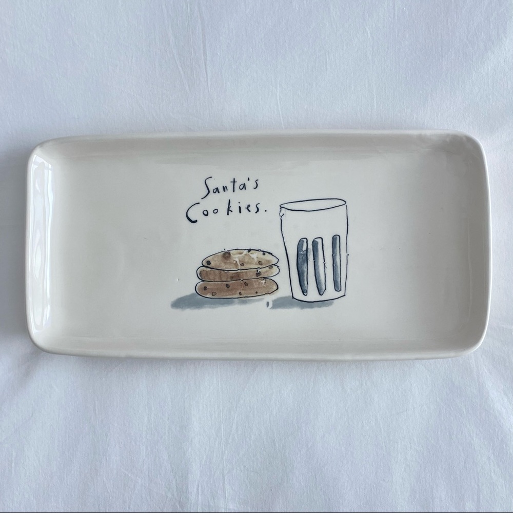 OG 2018 Rae Dunn Santa's Cookies Platter